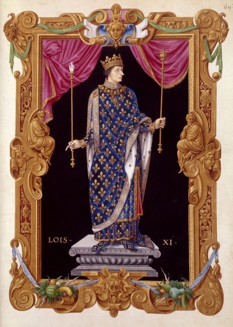 Depiction of Margaret Stewart's husband the Dauphin Louis as King Louis XI of France