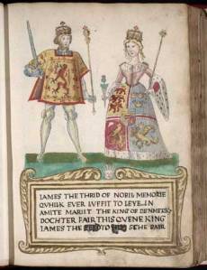 Margaret of Denmark and James III, King of Scots from the Forman Armorial