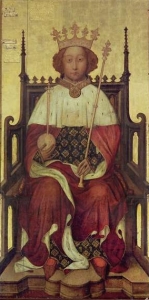 King Richard II of England sitting in the Coronation Chair