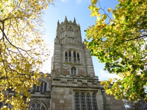 Tower and Lantern of St Mary the Virgin and All Saints Church in Fotheringhay (Photo by the author)